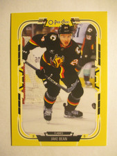 25/26 2025-26 O-Pee-Chee Jake Bean #238 Yellow Border Parallel Flames UD
