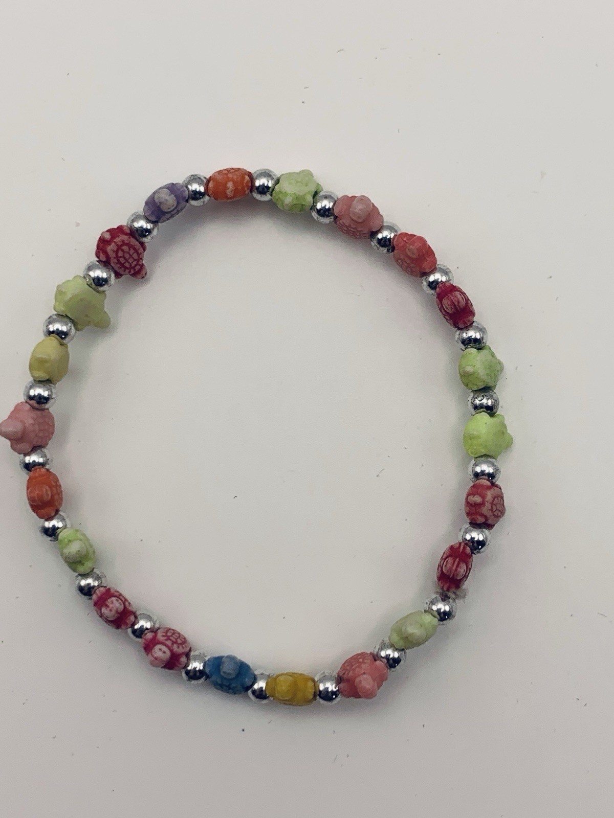 Handcrafted Beaded Adjustable Turtle Charm Bracel… - image 3