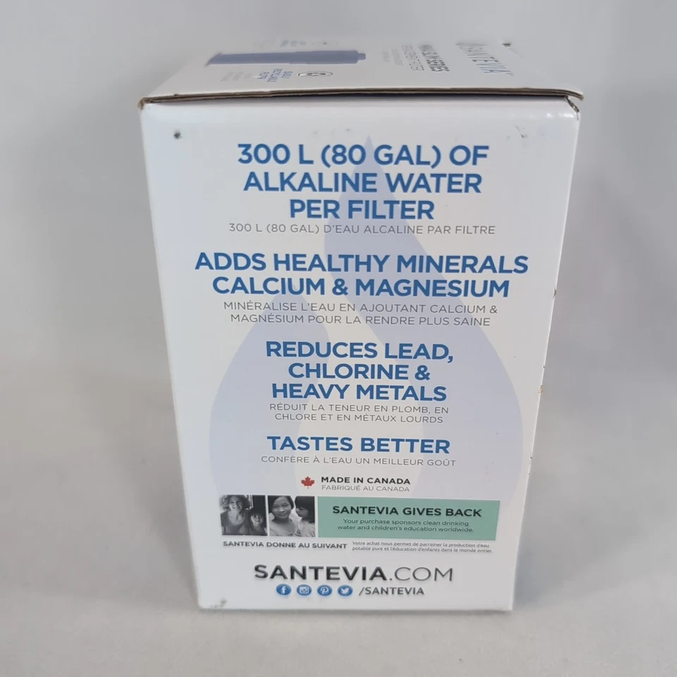 Santevia Mina Slim Series Replacement Filter Alkaline Water 9MS-471 NEW Blue - Image 3 of 4