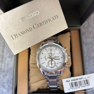 Seiko Velatura SNDW15P1 Chronograph 7T92 White Ladies' Watch Overseas Model Reve