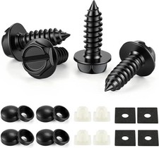 Rustproof License Plate Screws for Securing License Plates Frames and Covers on
