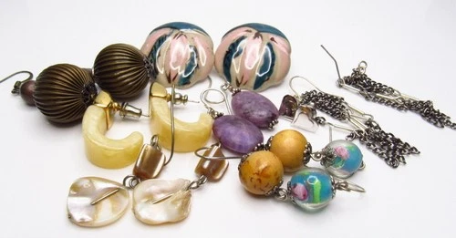 Vintage Costume Jewelry Lot Earring Lot