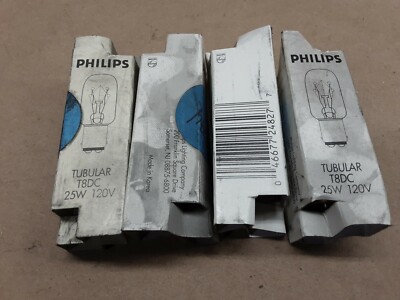 LOT OF 4 PHILLIPS WESTINGHOUSE 25T8DC APPLIANCE BULBS 125V  25W #26I5