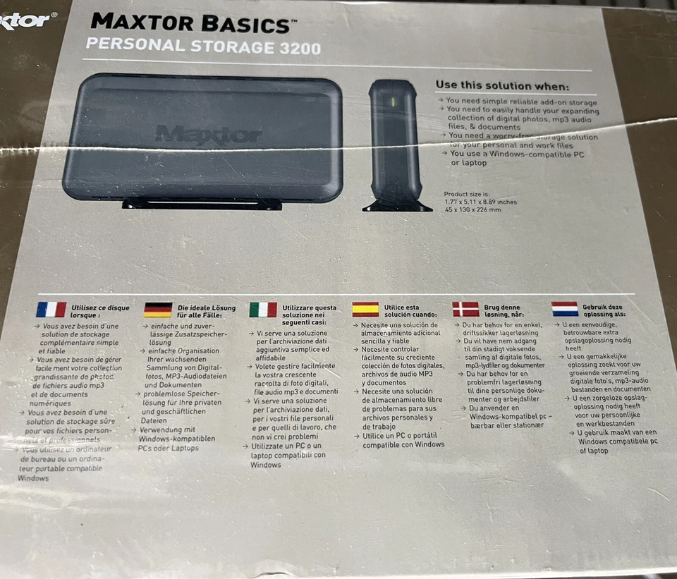 External Hard Drive 100 GB Maxtor Basics Personal Storage 100gb - Image 3 of 4