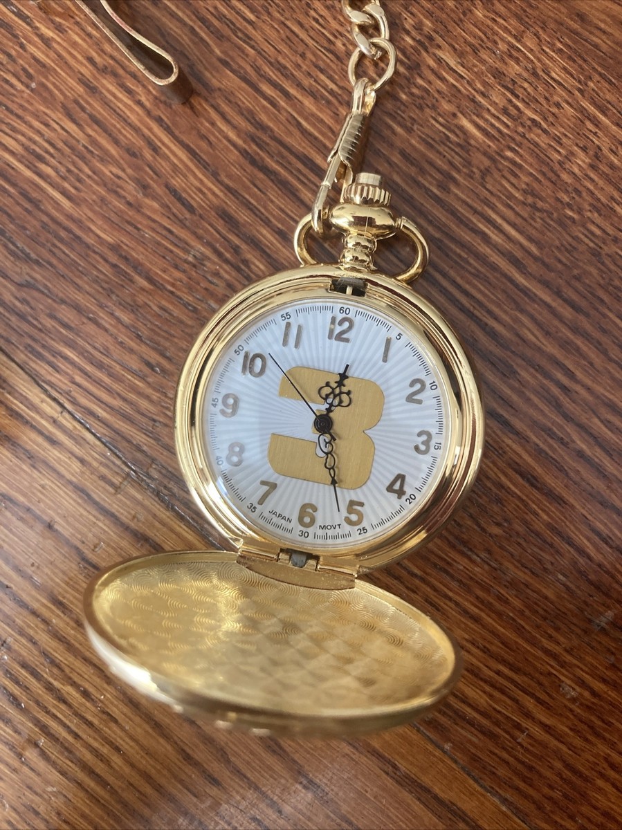 Dale Earnhardt #3 1951-2001 Nascar #3 Pocket Watch in Wooden Box