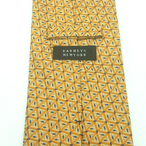 Barneys New York Silk Tie Geometric Design Made in Italy - Picture 3 of 5