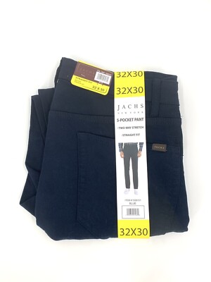 Jach's New York Navy Blue 5 Pocket Pants Two Way Stretch Straight