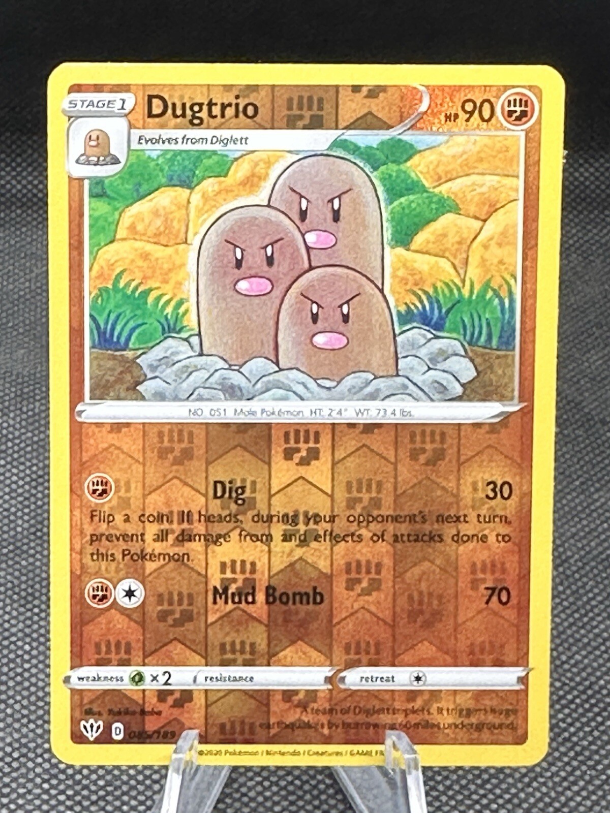 Pokémon TCG Darkness Ablaze Dugtrio #85/189 Uncommon Reverse Holo