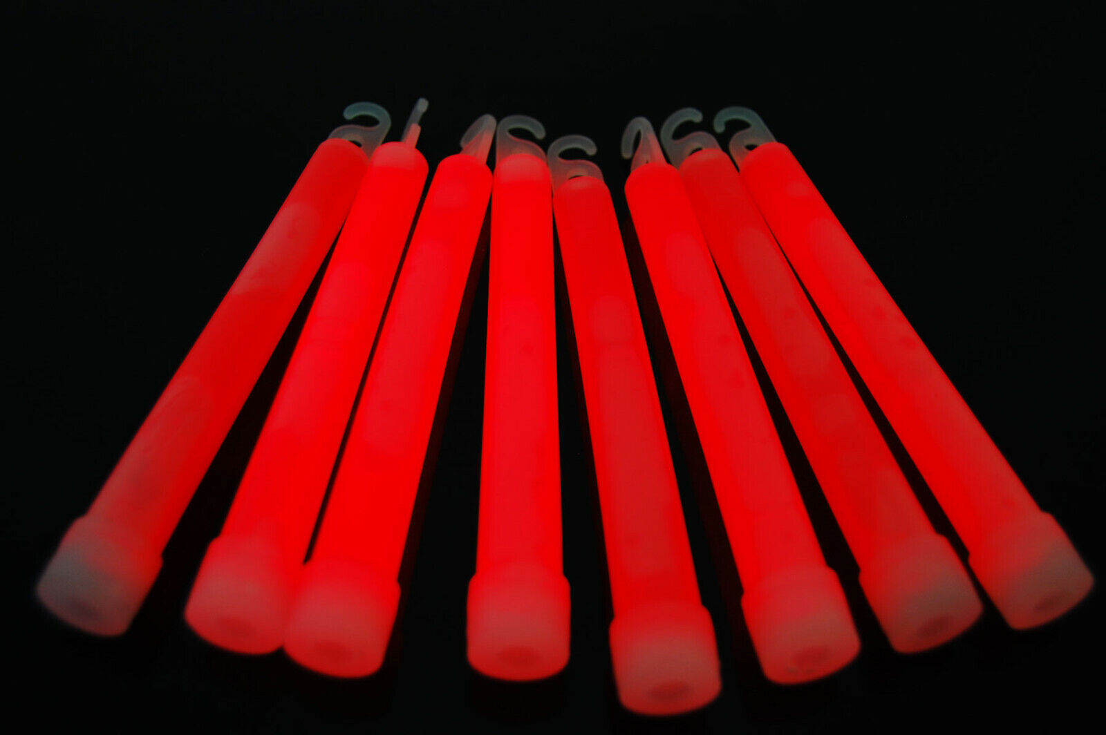 15 Inch Premium Long Lasting Red Glow Sticks - Pack of 5