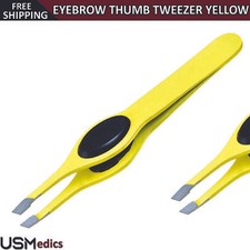 Hair Removal Eyebrow Tweezer Slant Thumb Grip Facial Nose Eyebrow Beauty