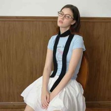Slim Knitted Scarf for Women Wool Look Spring Long Solid Decorative Neck Wrap