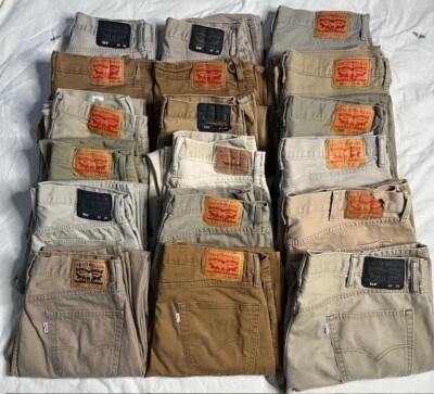 Levis Jeans Mens Various Sizes Beige Tan Khaki 501 502 505 510 513 514 541 559