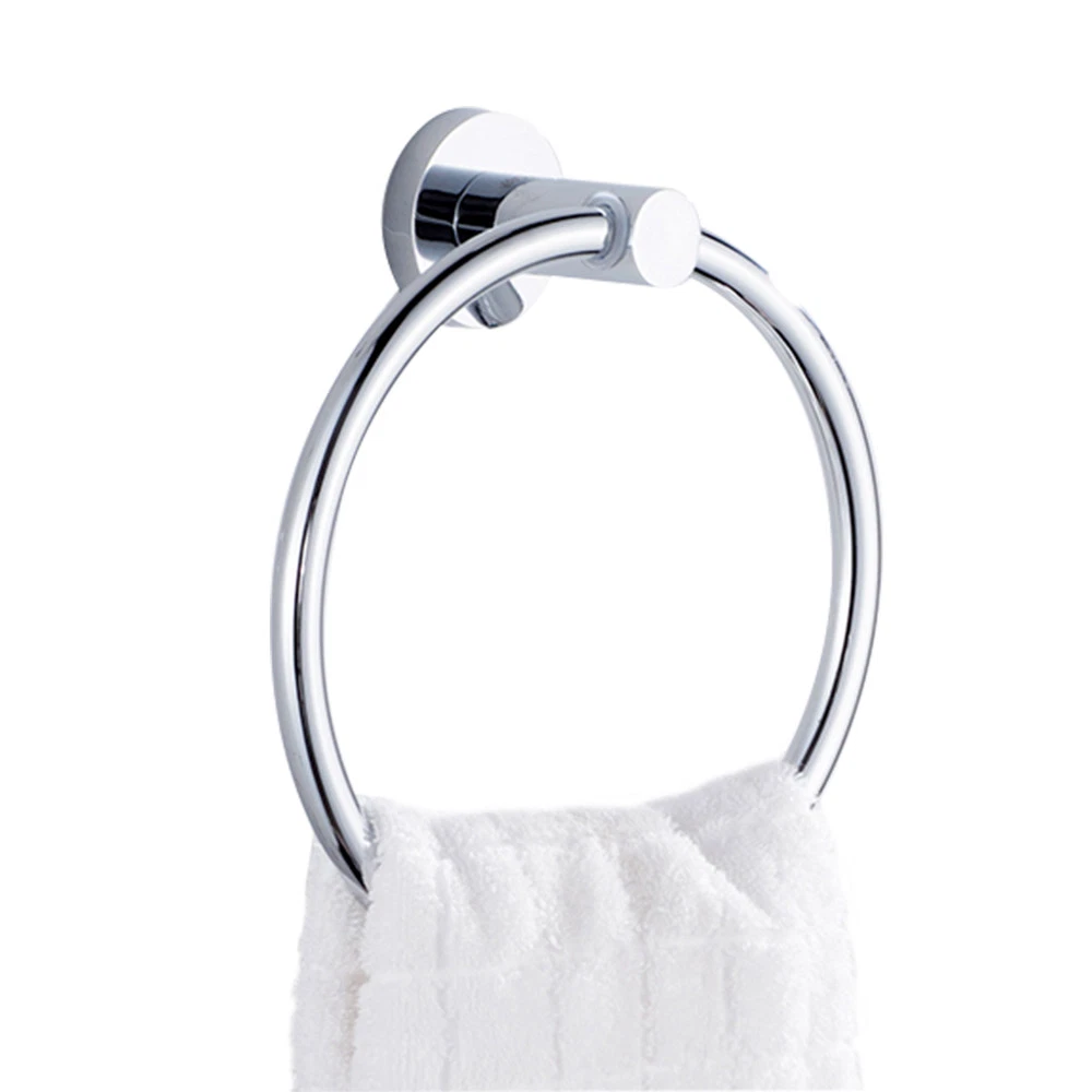 Wall Mounted Towel Ring Stainless Steel Chrome Bathroom Round Towel Rack  Holder 606829374560 | eBay