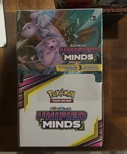 Pokemon Unified Minds Sun & Moon Booster 3 Card Retail Display BOX ONLY EMPTY 