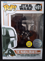 Funko Pop - Star Wars Mandalorian 491 With Darksaber Chrome - Neu Und Ovp