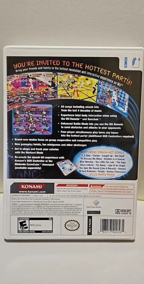 Dance Dance Revolution Hottest Party (Nintendo Wii, 2007) With Manual - Complete - Image 2 of 3