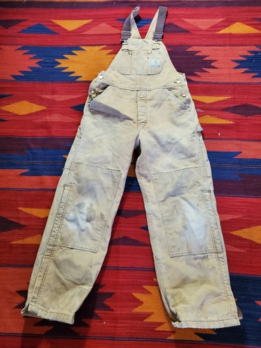Men's Carhartt R02 Camel Brown Bib Duck 