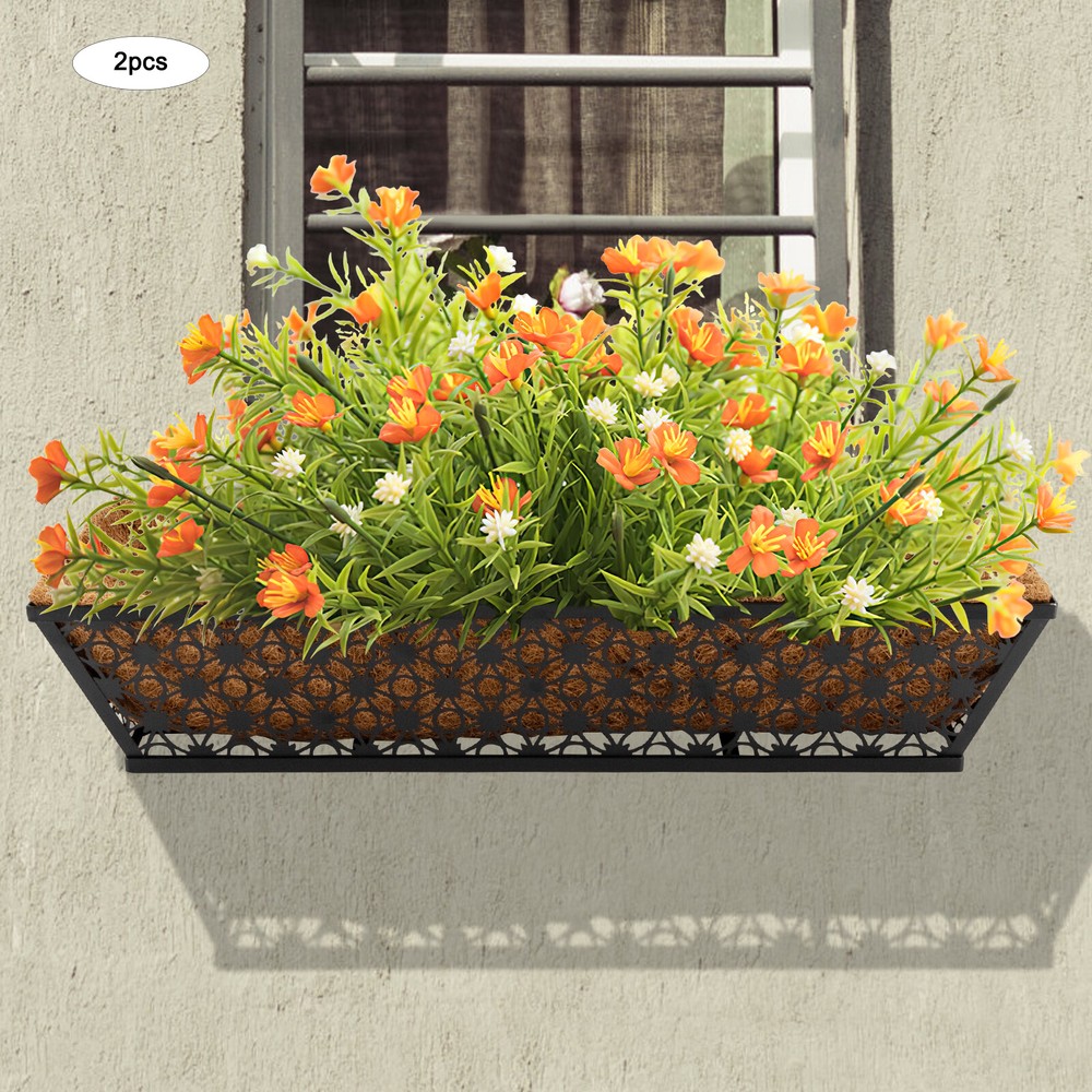24 In 2-Pack Window Hanging Planter Baskets for Plants Rectangular