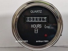 12 24 V Dc Hour Meter Analog Display 52 Mm 2 116 Ss Case For Crane Bulldozer