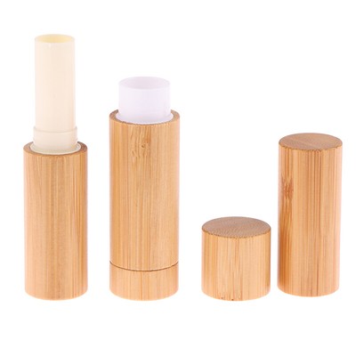 1Pc 4/5g Bamboo Empty Lip Balm Tubes DIY Lip Gross Container Lipstick TuYR