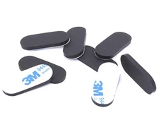5/8" x 1 3/8" x 1/8" Oval Shaped Rubber Feet  3M Backing, Spacers, Bumpers