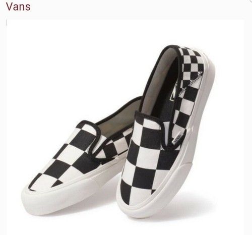 mega checkered slip on vans