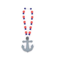 Nummy Beads Red, White  Blue Anchor Teether Toy Attaches To Baby Carrier, Ca...