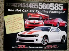 2011 Camaro Zl Slp Factory Original Showroom Brochure Mint With Specifications