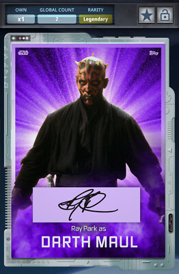 Ray Park as Darth Maul Autograph (2cc) Gilded Silver | Star Wars Card Trader