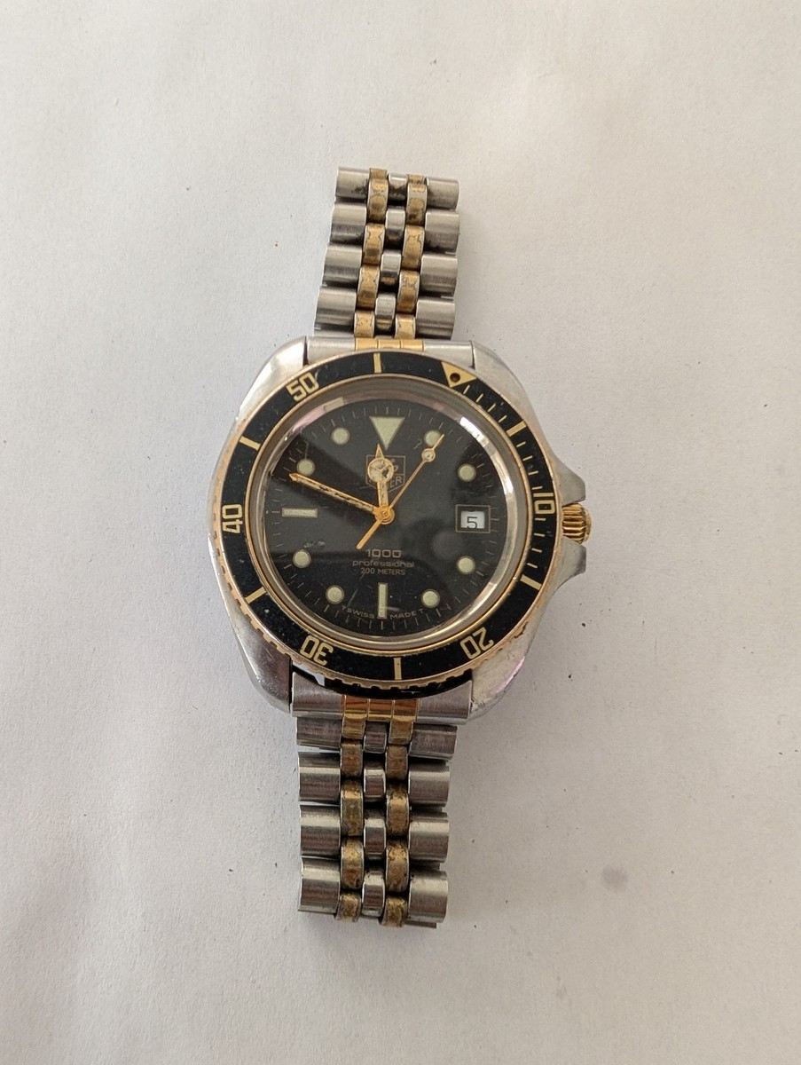 TAG HEUER 1000 SERIES 980.021N 2-TONE GP+SS MEN WATCH FOR