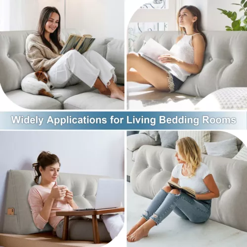 Rückenkissen Bettseitenkissen Tatami Keilkissen Lendenkissen für Bett und Sofa - Bild 10 von 27