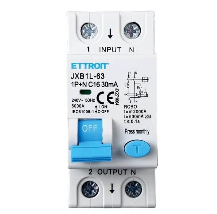 INTERRUTTORE MAGNETOTERMICO DIFFERENZIALE DA 10A a 40A 1P+N 30MA CLASSE A 6KA - Immagine 2 di 3