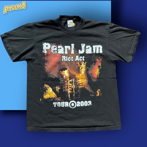 Vintage Y2K Pearl Jam Riot Act Tour 2003 Rare Parking Lot T Shirt. Size L - Afbeelding 1 van 11