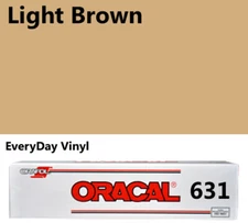 12"x5'- Light Brown -  Matte Oracal 631 Exhibition CAL Vinyl Roll Adhesive Vinyl