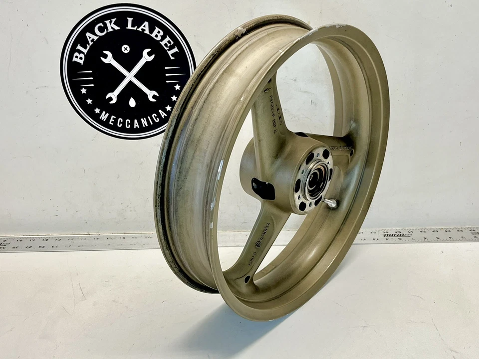 Ducati 748 916 996 ST4 ST2 3 Spoke Superbike OEM Front Wheel Rim Gold Straight - Image 3 of 4