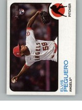 2022 Topps Heritage Elvis Peguero 541 Rookie RC Los Angeles Angels
