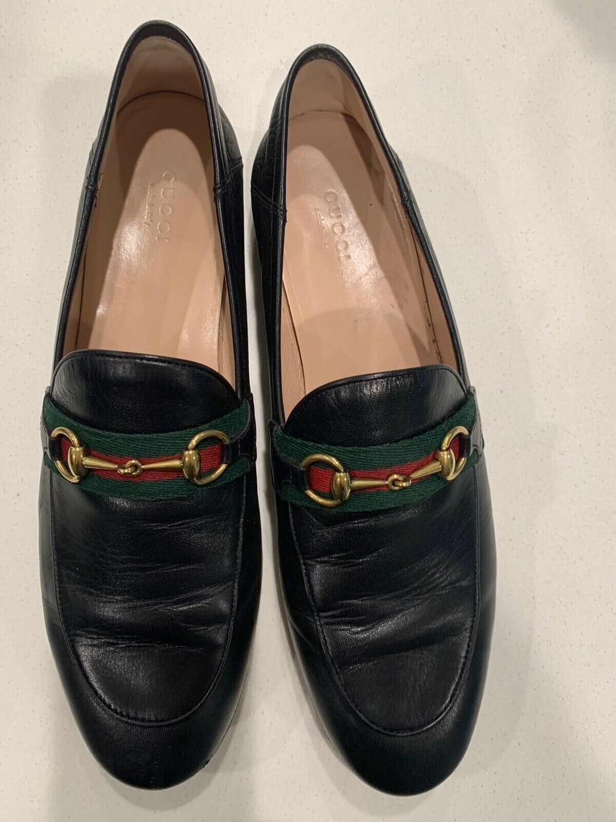 Gucci Brixton Horsebit Web Leather Loafer Women's 41 | eBay
