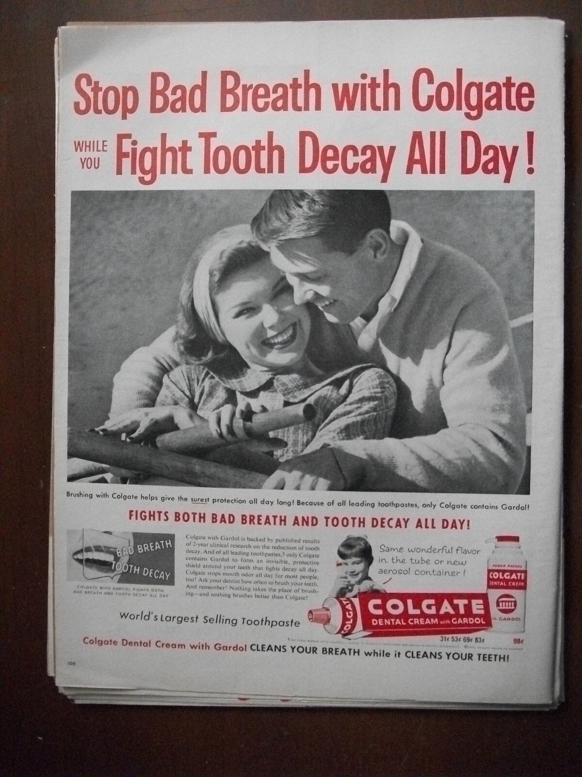 VTG 1951 Orig Magazine Ad Colgate Toothpaste Stop Bad Breath & Fight ...