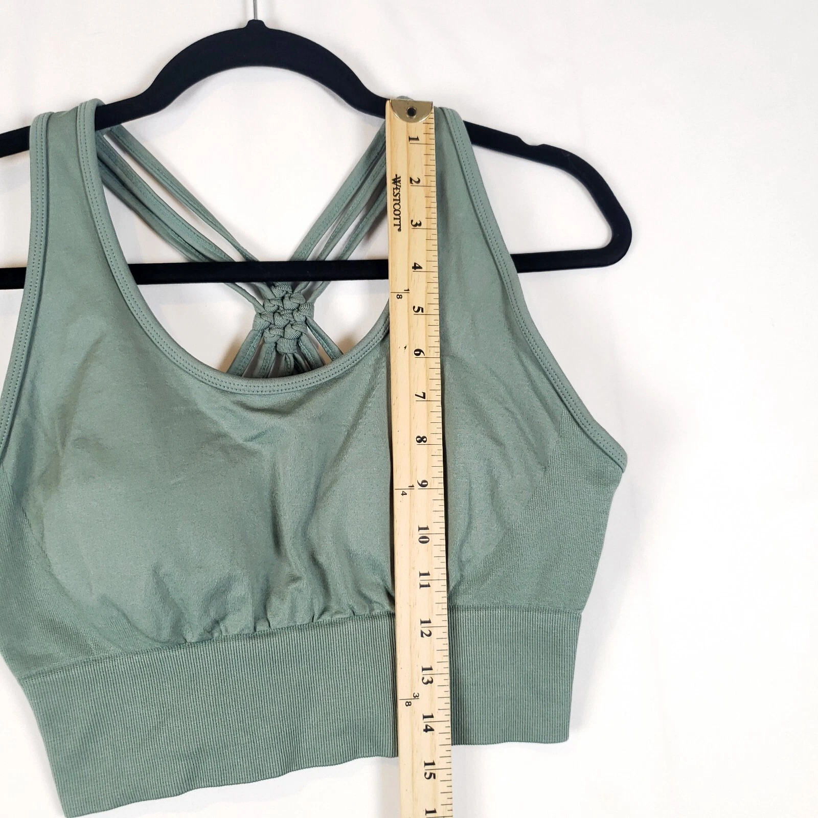 yogalicious full coverage strappy removable pads tank-bra