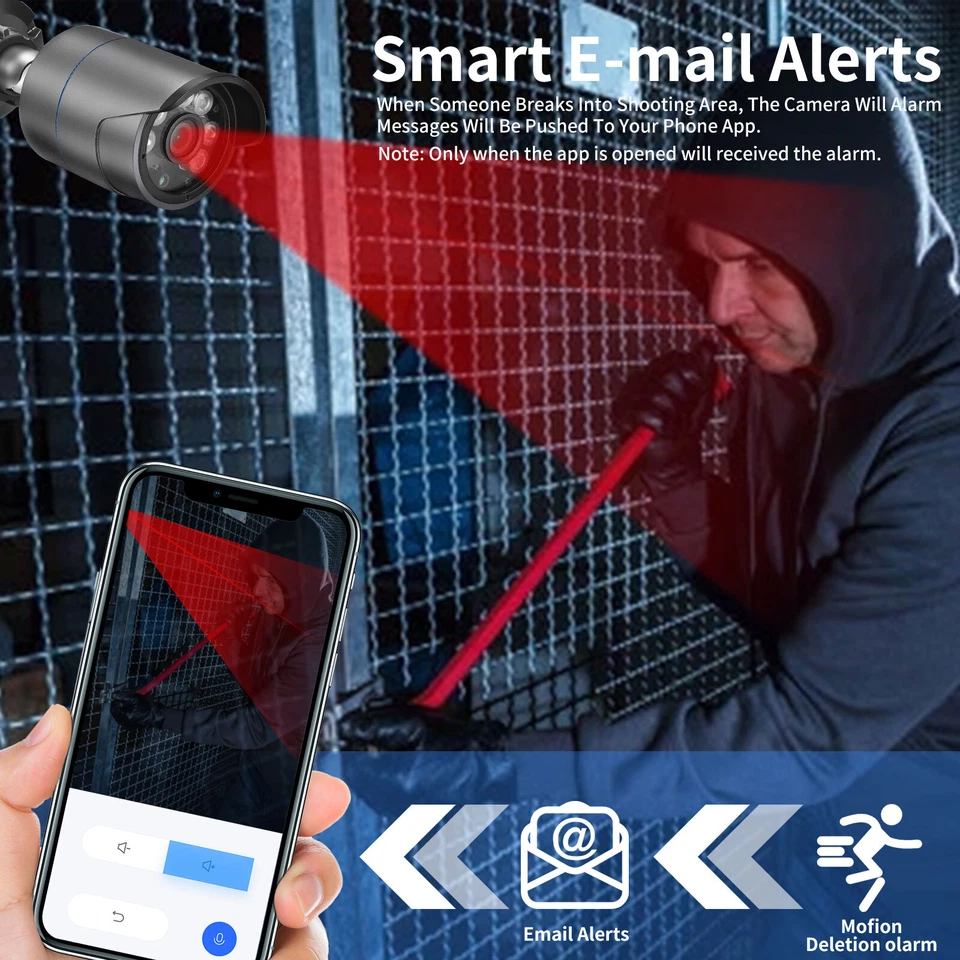 Full Color 1/2.8" SONY IMX335 5MP XMEye Audio Metal IP Camera Bullet Outdoor POE - Image 4 of 4