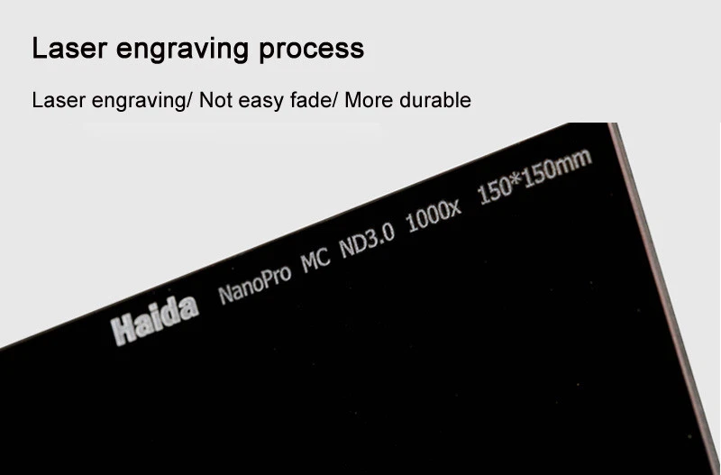 Haida NanoPro 150x150mm MC ND Neutral Density Filter 0.9 1.8 3.0, 1 - 10 Stops - Image 3 of 3