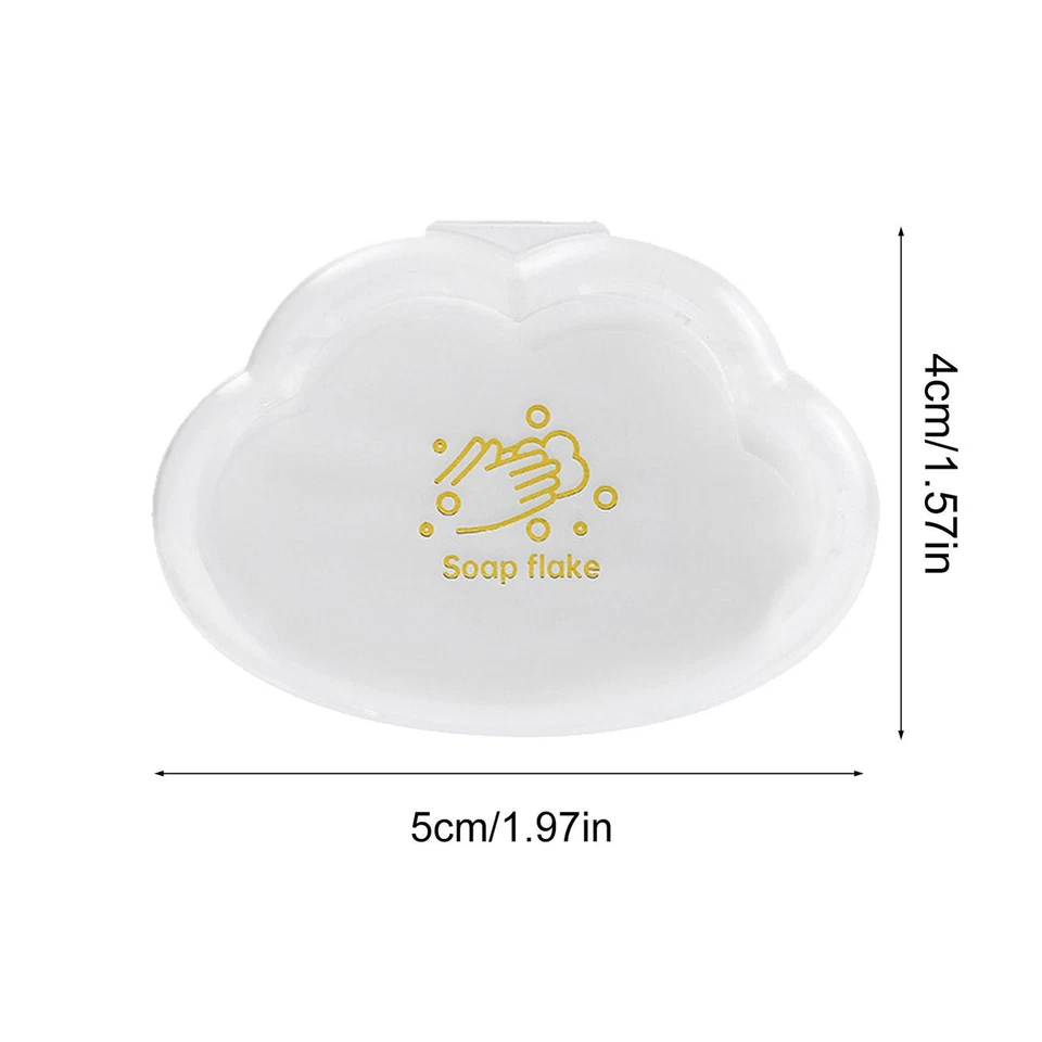 50pcs/Box Disposable Seifenflocken Waschen von Handpapierscheibenscheiben Reisen - Bild 3 von 4