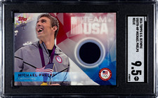 🔥 2016 TOPPS Michael Phelps SGC Graded 9.5 MT+ #6788072 Team Relic Card USA 🔥