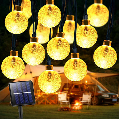 Luci Da Campeggio Solare/Ricaricabile 12m – Stringa LED Portatile Per Giardino, Decorazione Interna/Esterna Con Telecomando