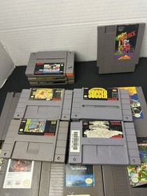 Huge 26 cartridge SNES N64 NES video game Lot Untested READ Mario Tetris Batman