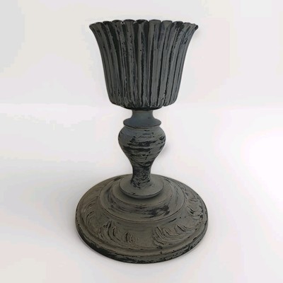 Antique Style Candle Holder Stand Metal Made in Italy 