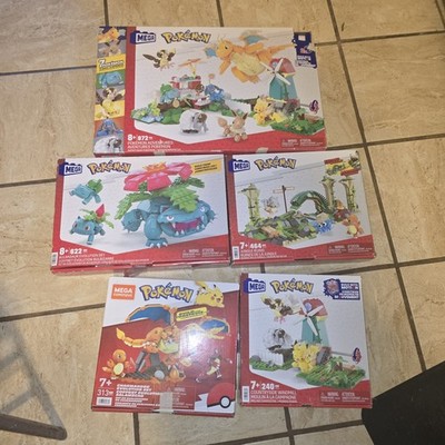 Mega Construx Pokémon Building Set Parts Lot Charizard Pikachu Bulbasaur READ