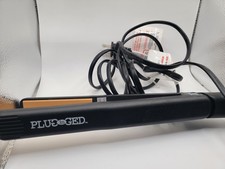Plugged In Flat Iron Hair Straightener With Adjustable Heat Settings  Gold Cera