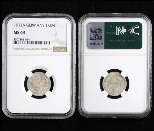 1912A GERMANY 1/2M NGC MS 63