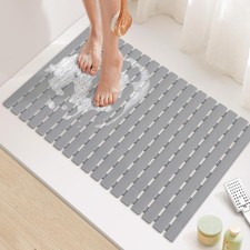 Non Slip Bath Mat Quick Drain Shower Floor Mat Colorful Bathtub Mat Slatted Duck